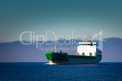 Green cargo ship