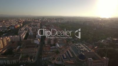 Aerial view of Valencia at sunset, Spain