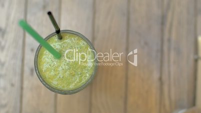 Glass of mint smoothie