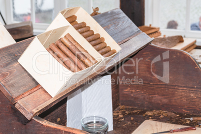 Traditionelle Herstellung von Zigarren