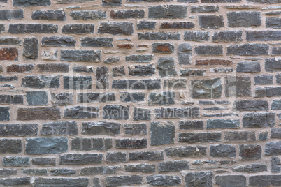 Mauerstruktur einer alten Bruchsteinmauer