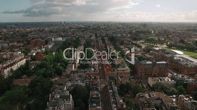 Aerial panoramic view of Amsterdam, Netherlands