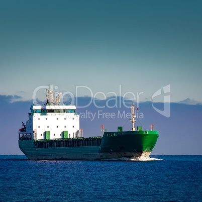 Green cargo ship