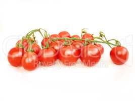 Cherry tomatoes isolated on the white