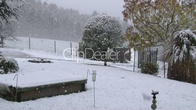 Schneefall im Flachland am 8. November 2016