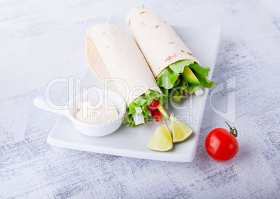 Vegetable wrap sandwiches