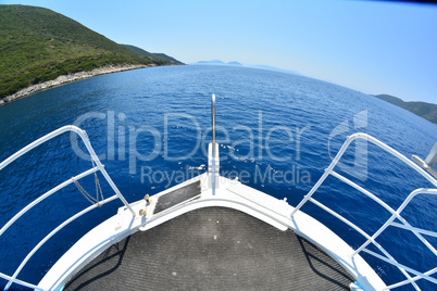 Forecastle and fisheye seascape