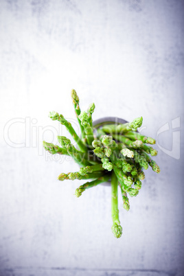 Asparagus on white background