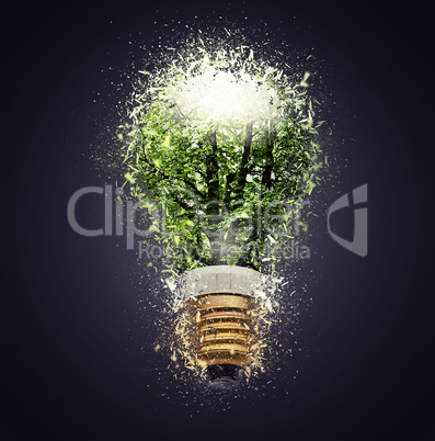 Electric bulb lamp (clipping path)