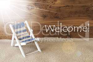 Summer Sunny Greeting Card And Text Welcome