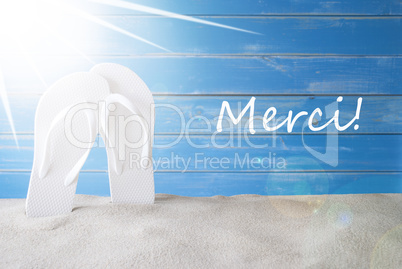 Sunny Summer Background, Merci Means Thank You