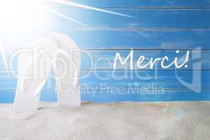 Sunny Summer Background, Merci Means Thank You