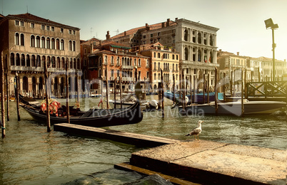 Gondola pier in Venice