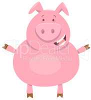 cute pig farm animal character