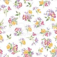 Floral ornamental seamless pattern. Flower garden background. Fl