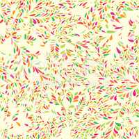 Abstract floral spot pattern Leaves seamless texture. Swirl dot