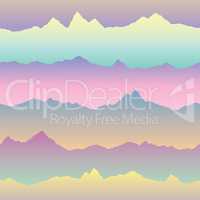 Abstract wavy mountain skyline background. Nature asian seamless