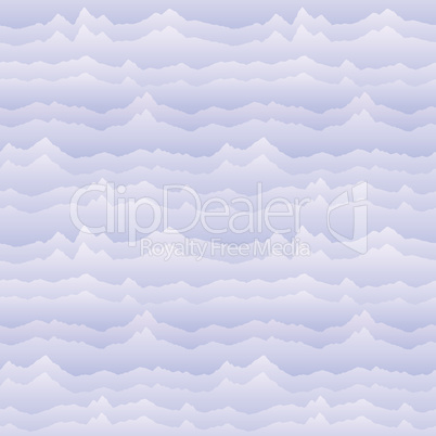 Abstract wavy mountain skyline background. Cardio effect seamles