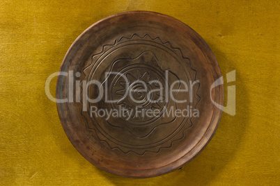 Clay dish with a pattern