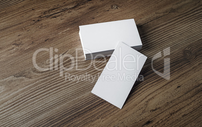 Mockup of blank business cards