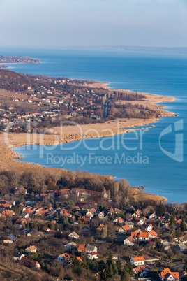 Lake Balaton on Hungary from above
