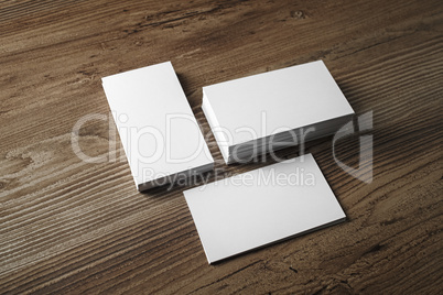 Photo of blank business cards