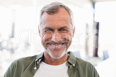 Smiling businessman in office