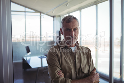 Mature businessman standing in office