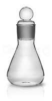 Old laboratory flask with ground glass stopper