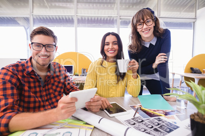 Portrait of business people in meeting