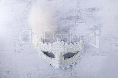 White carnival mask