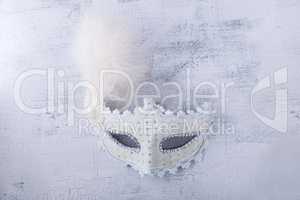 White carnival mask