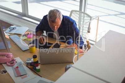 Businessman working at creative office