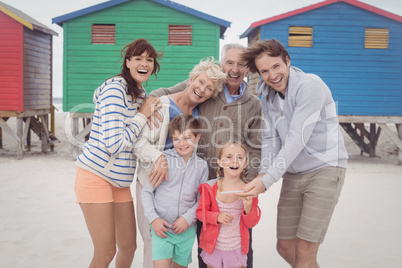 Portrait of happy multi-generation family
