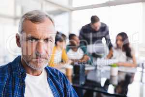 Portrait of serious businessman