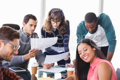 Business people working at desk