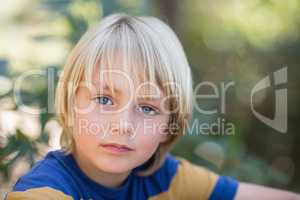 Close up portrait of cute little boy