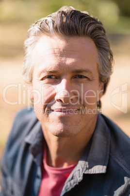 Close up portrait of smiling man