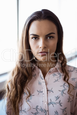 Portrait of serious young businesswoman