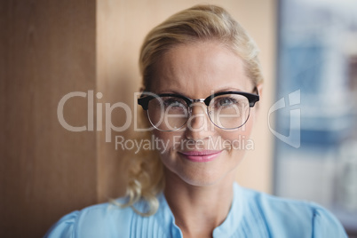 Portrait of smiling executive wearing spectacles