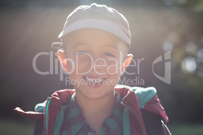 Close-up portrait happy boy