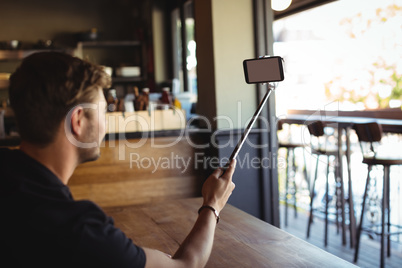 Man taking selfie from mobile phone