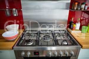 Stove in modern kitchen