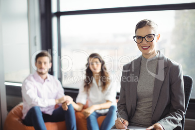 Portrait of smiling marriage counselor
