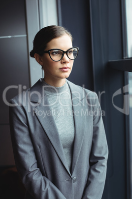 Counselor in glasses at office