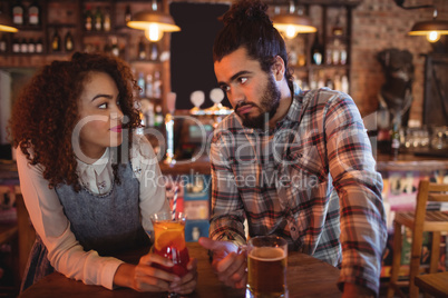 Couple interacting with each other