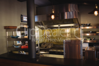 Commercial kitchen in restaurant