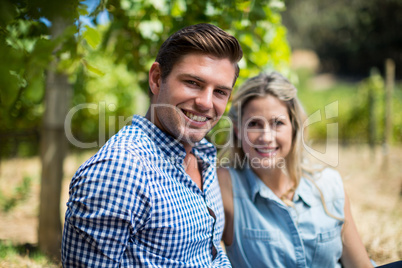 Portrait of happy young couple