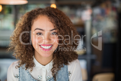 Portrait of happy beautiful woman