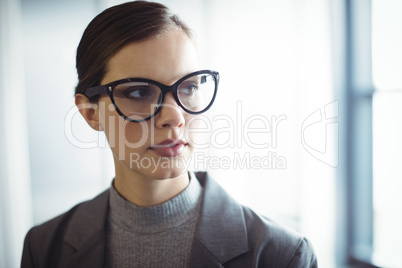 Counselor in glasses at office